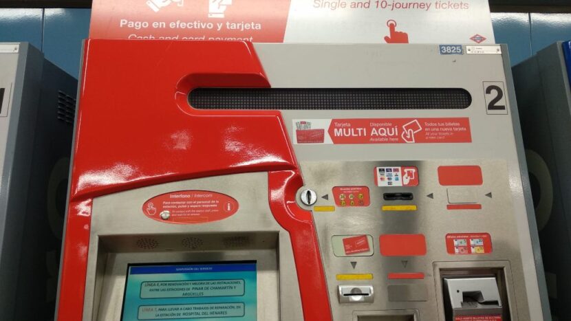 Máquinas venta rápida Metro Madrid