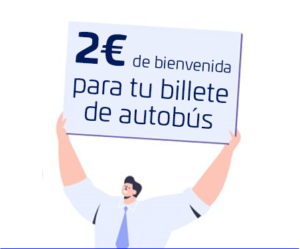 2€ de regalo billete de autobús Miguel Turra